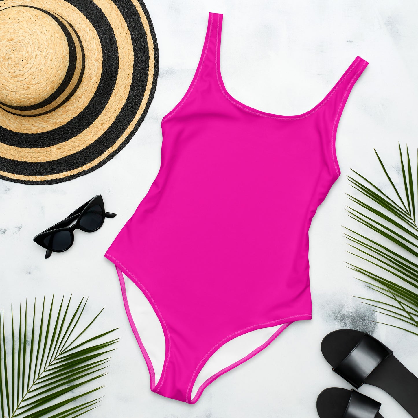 Hot Pink One-Piece Swimsuit