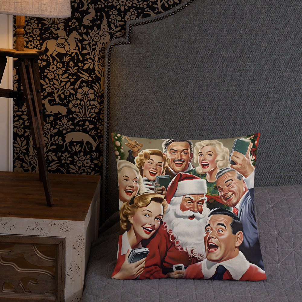 Santa at the After Party Premium Pillow