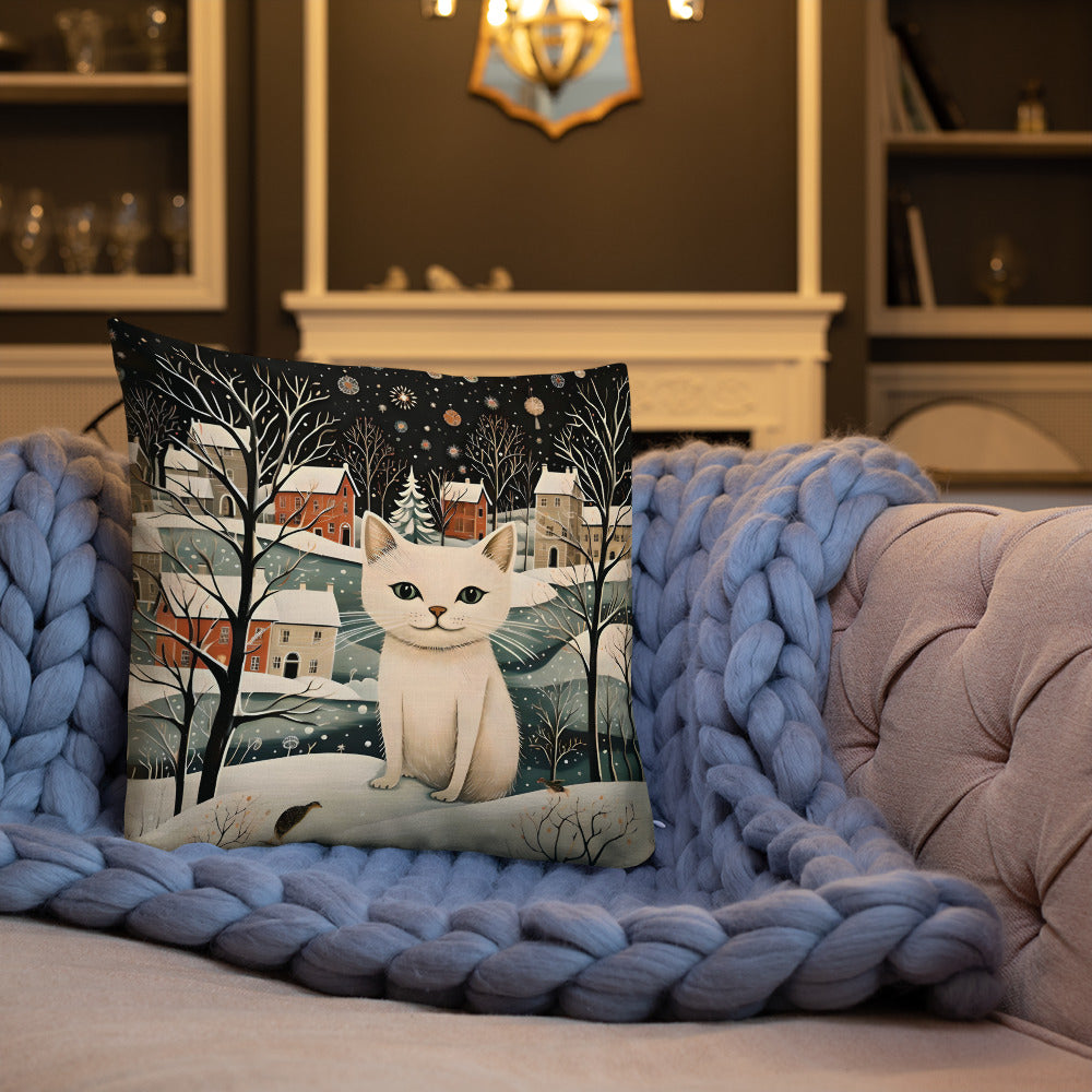 Calliope in the Snow Premium Pillow