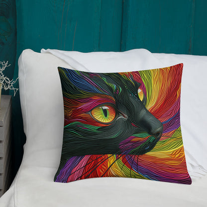 Rainbow Kitty Premium Pillow