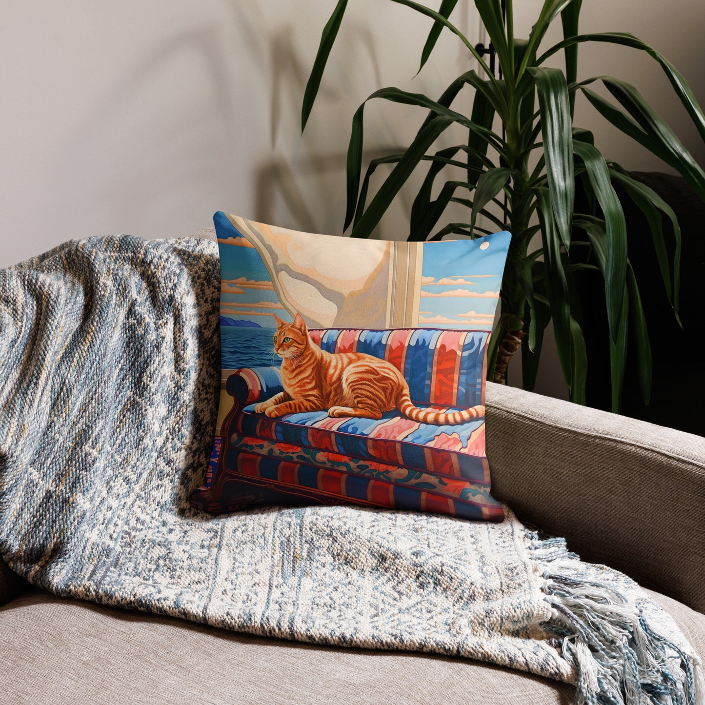 Jasper - Orange Tabby on  the Water Pillow