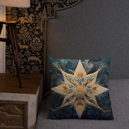 Gold and Blue Star Premium Pillow