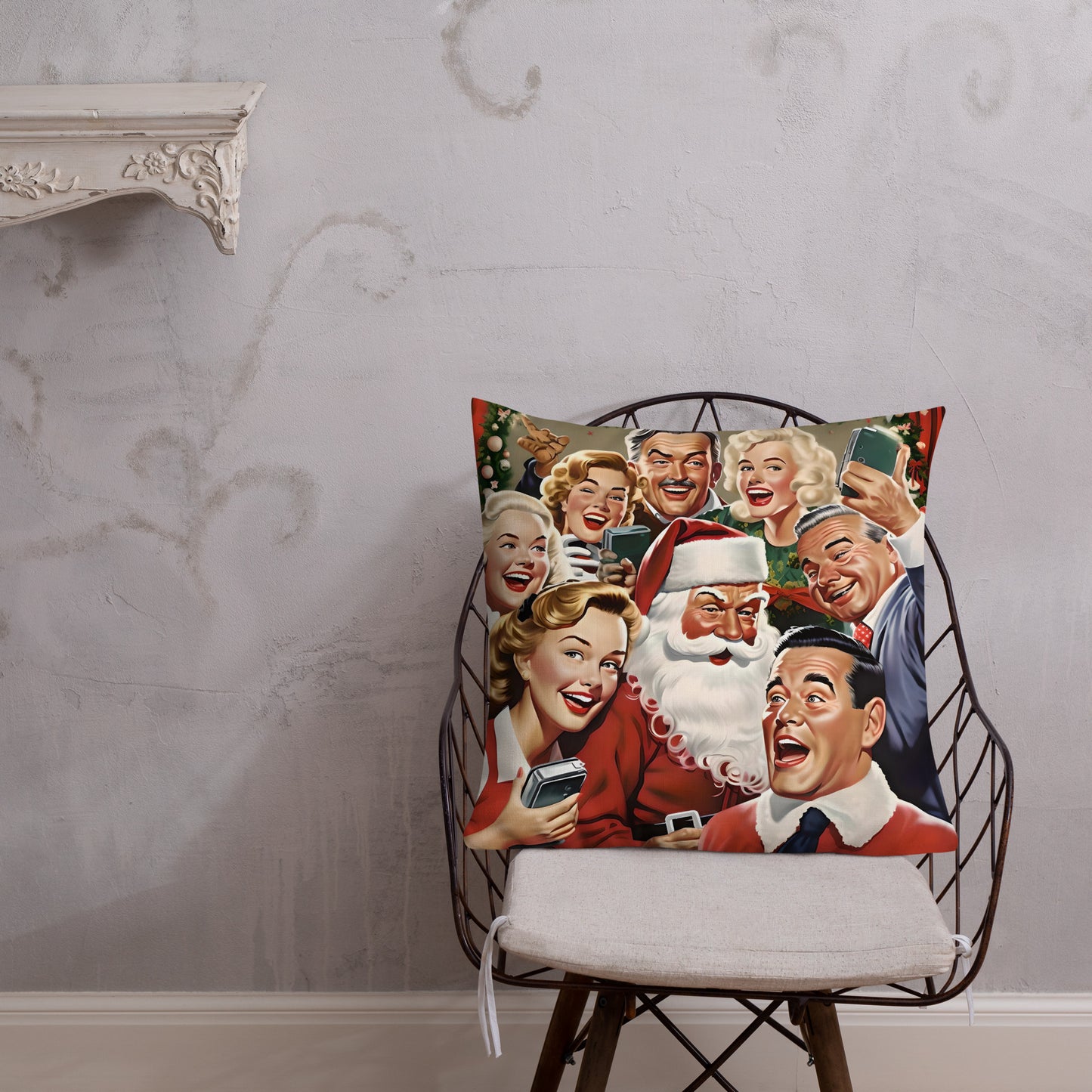 Santa at the After Party Premium Pillow