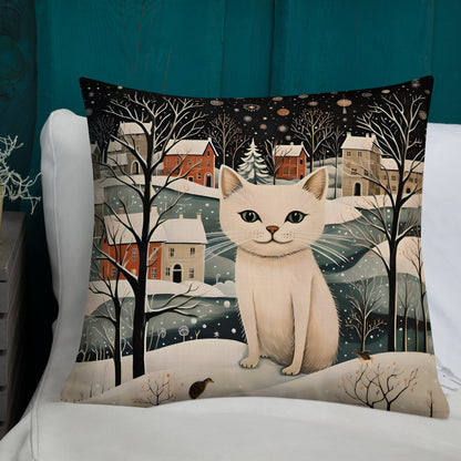 Calliope in the Snow Premium Pillow