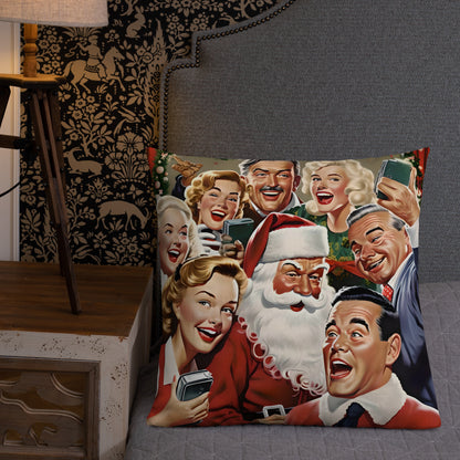 Santa at the After Party Premium Pillow