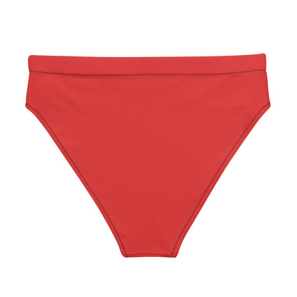 Hot Red High Waisted Bikini Bottoms