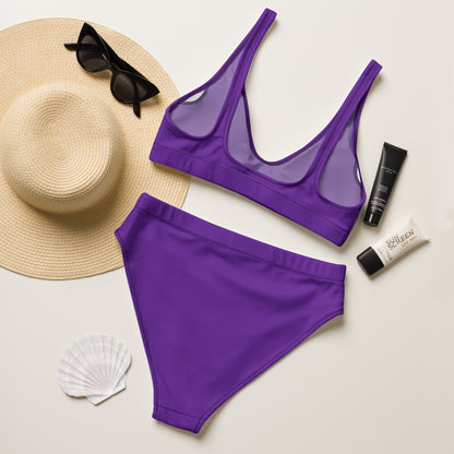 Hot Purple High-Waisted Bikini