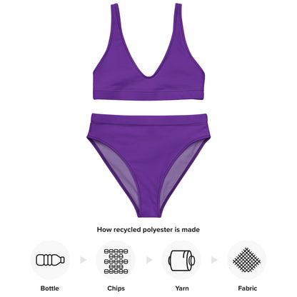 Hot Purple High-Waisted Bikini