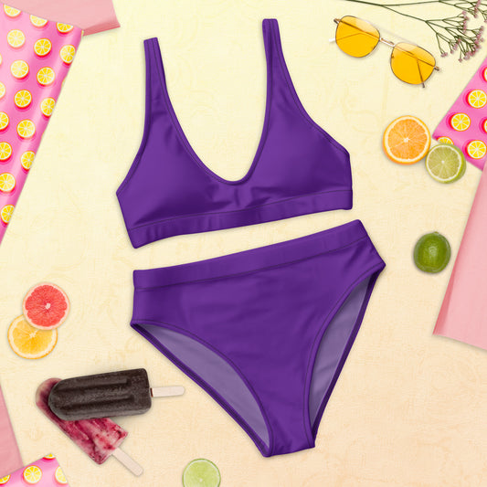 Hot Purple High-Waisted Bikini