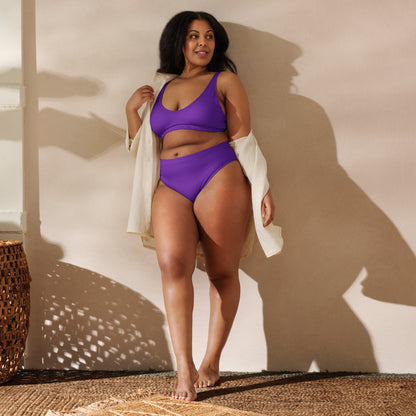 Hot Purple High-Waisted Bikini