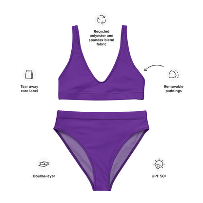 Hot Purple High-Waisted Bikini