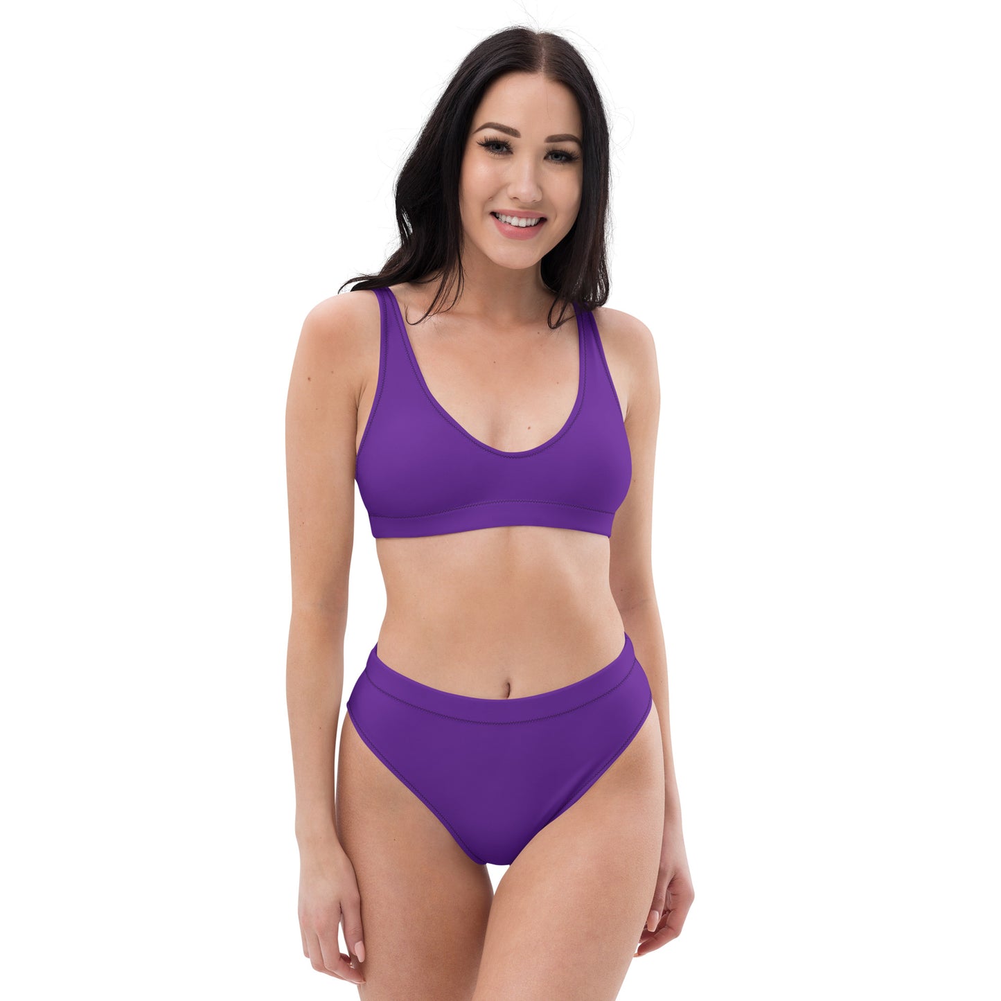 Hot Purple High-Waisted Bikini