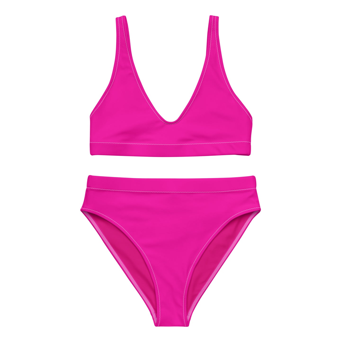 Hot Pink High-Waisted Bikini