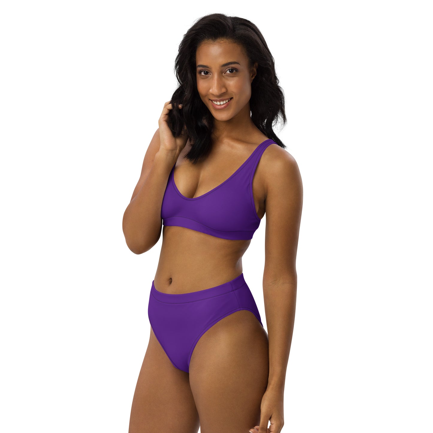 Hot Purple High-Waisted Bikini