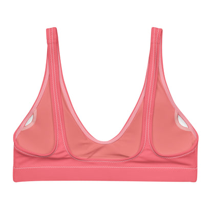 Hot Coral Padded Bikini Top