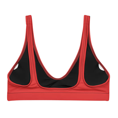 Hot Red Padded Bikini Top