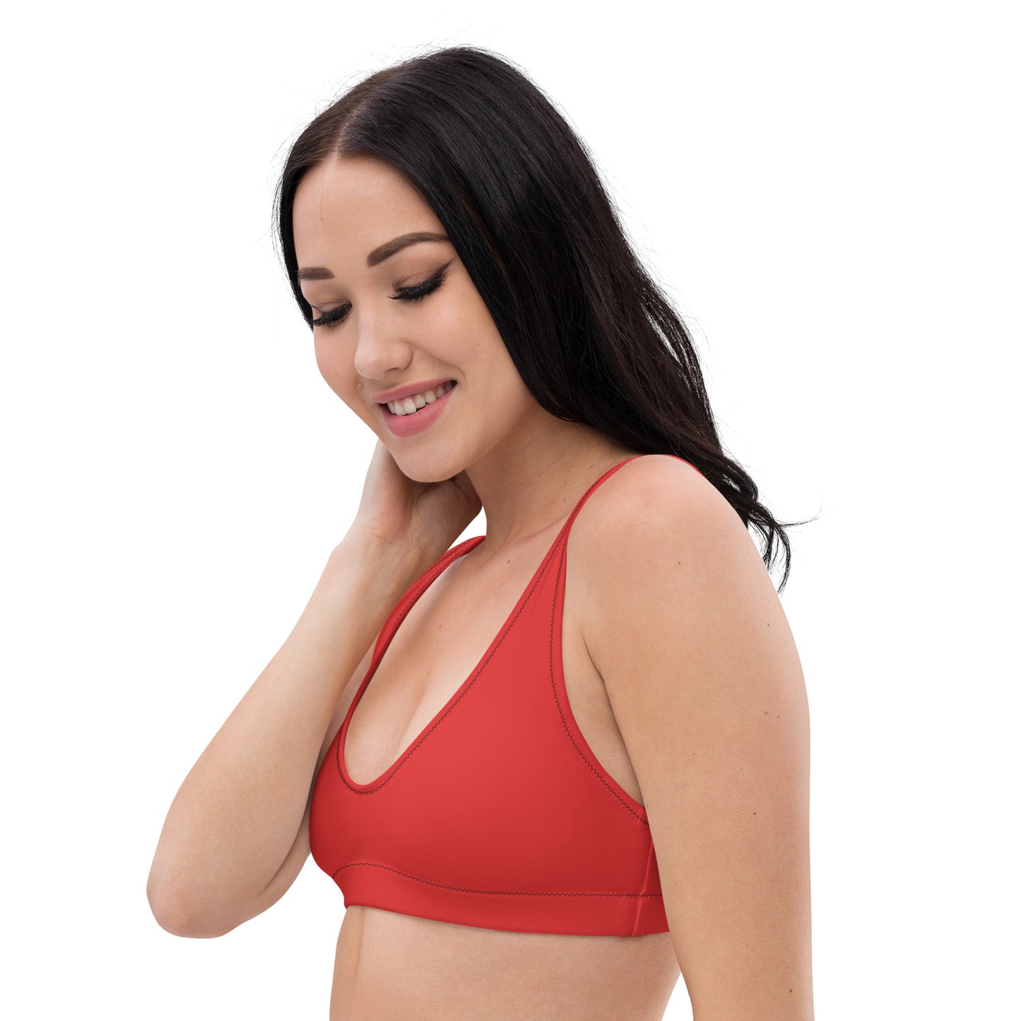 Hot Red Padded Bikini Top
