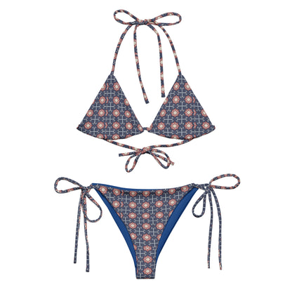 Red White & Blue Stars - All-over Print Recycled String Bikini