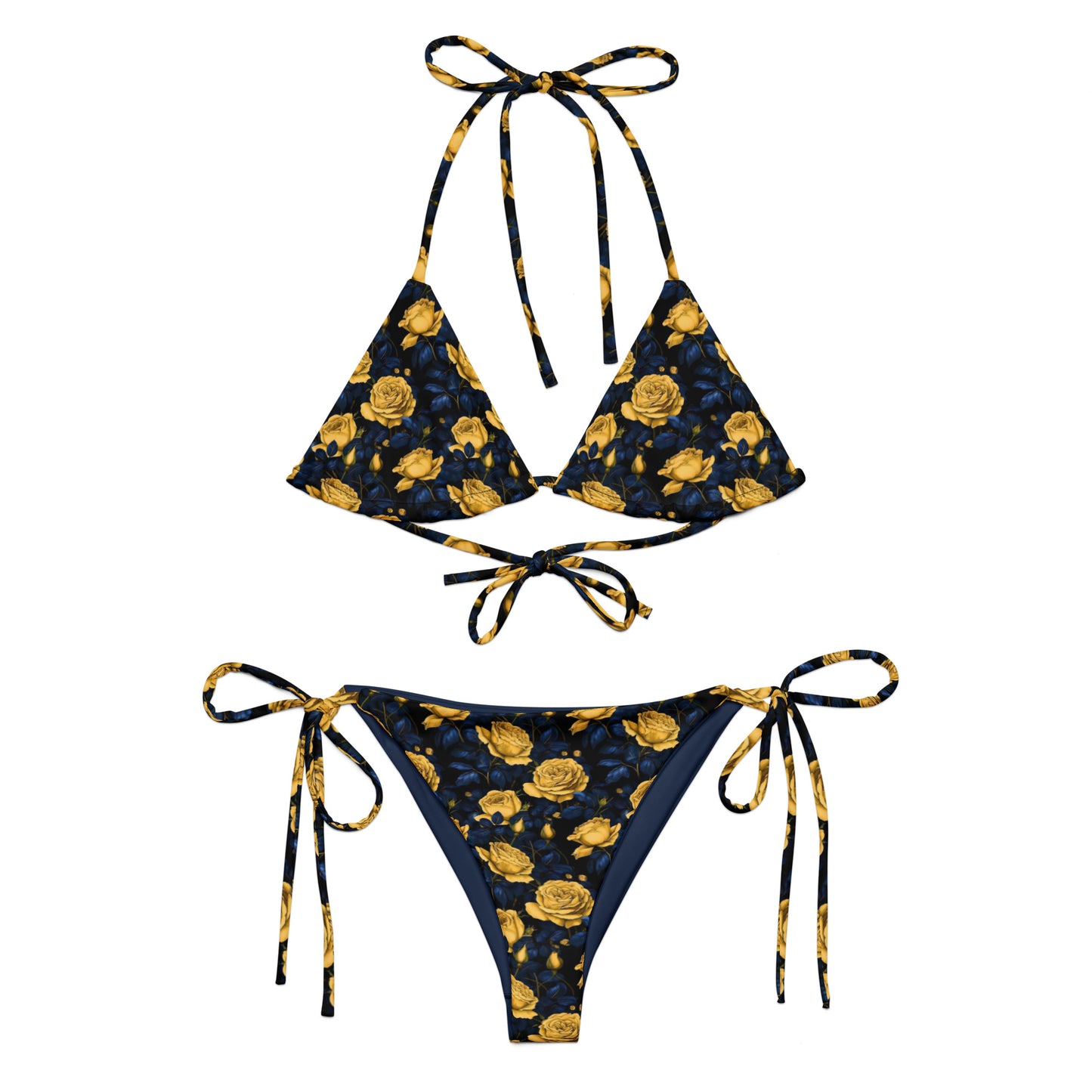 Golden Roses String Bikini