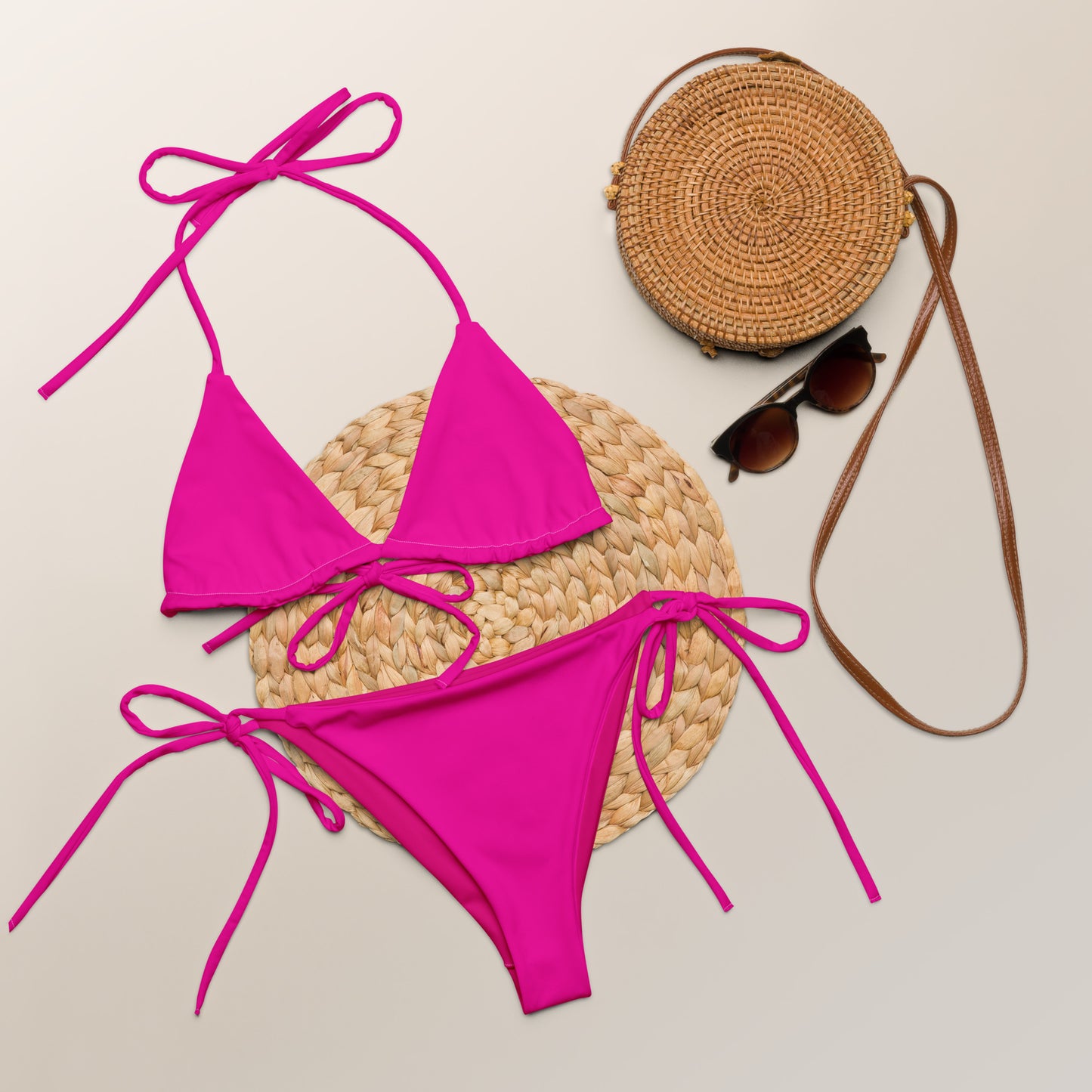Hot Pink String Bikini