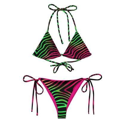 Electric Zebra Stripe Bikini