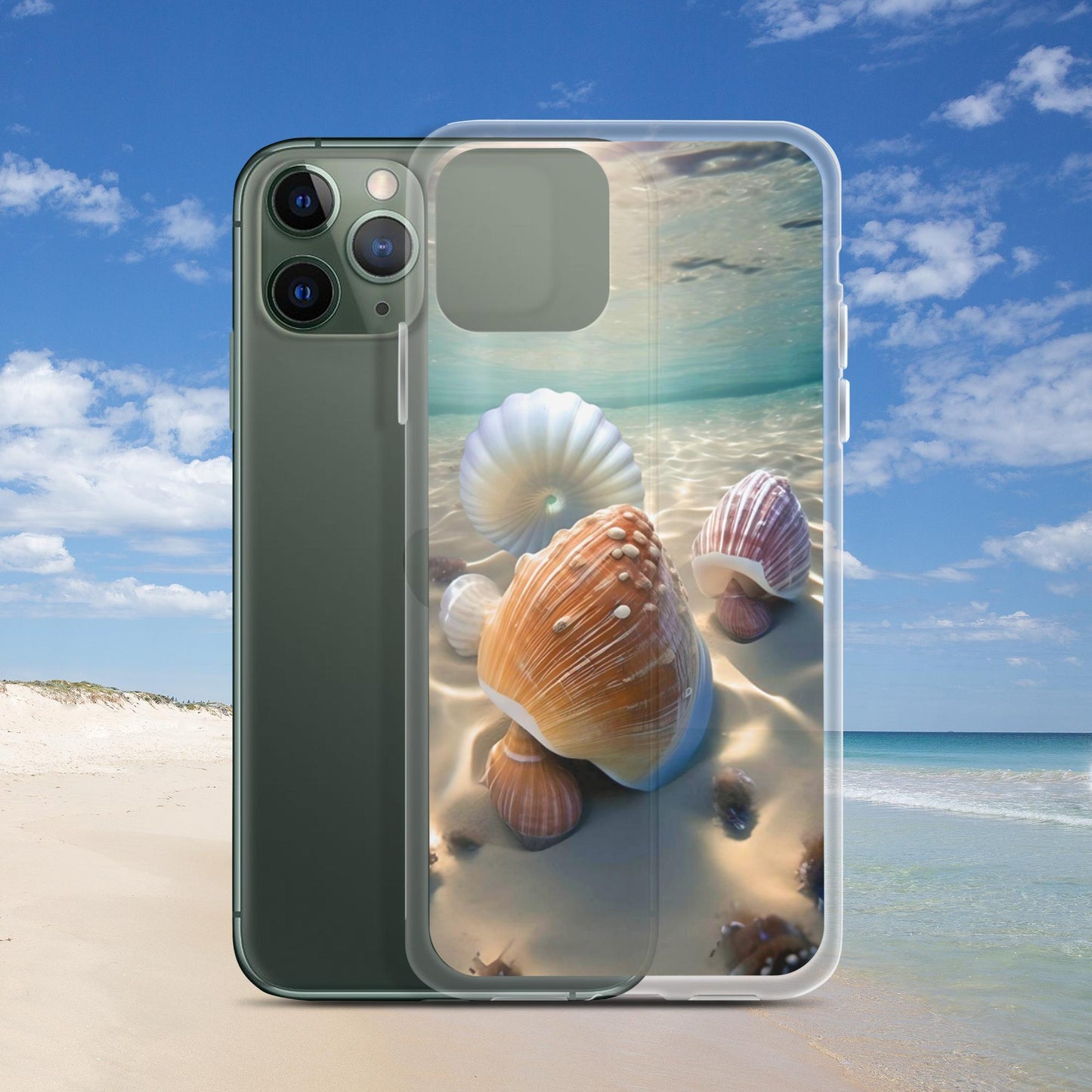 Seashells Under Water Clear Case for iPhone®