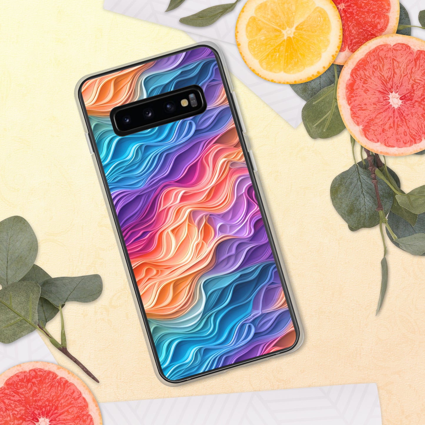 Rainbow Waves Clear Case for Samsung®