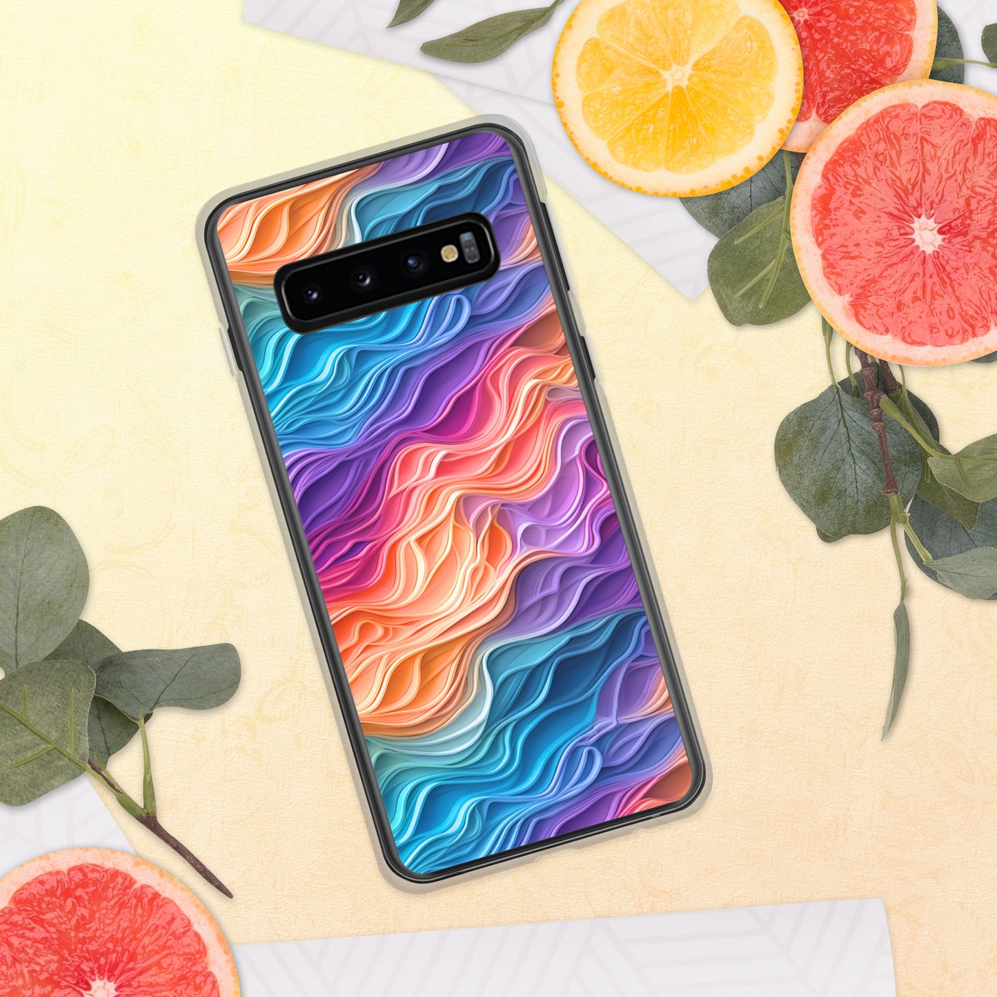 Rainbow Waves Clear Case for Samsung®