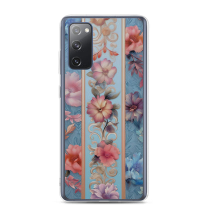 Floral Stripe Clear Case for Samsung®