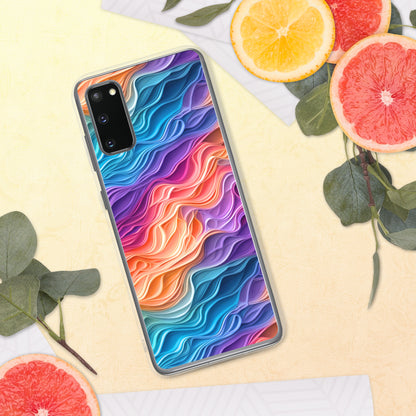 Rainbow Waves Clear Case for Samsung®