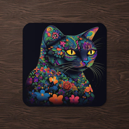Boho Floral Cat Coaster