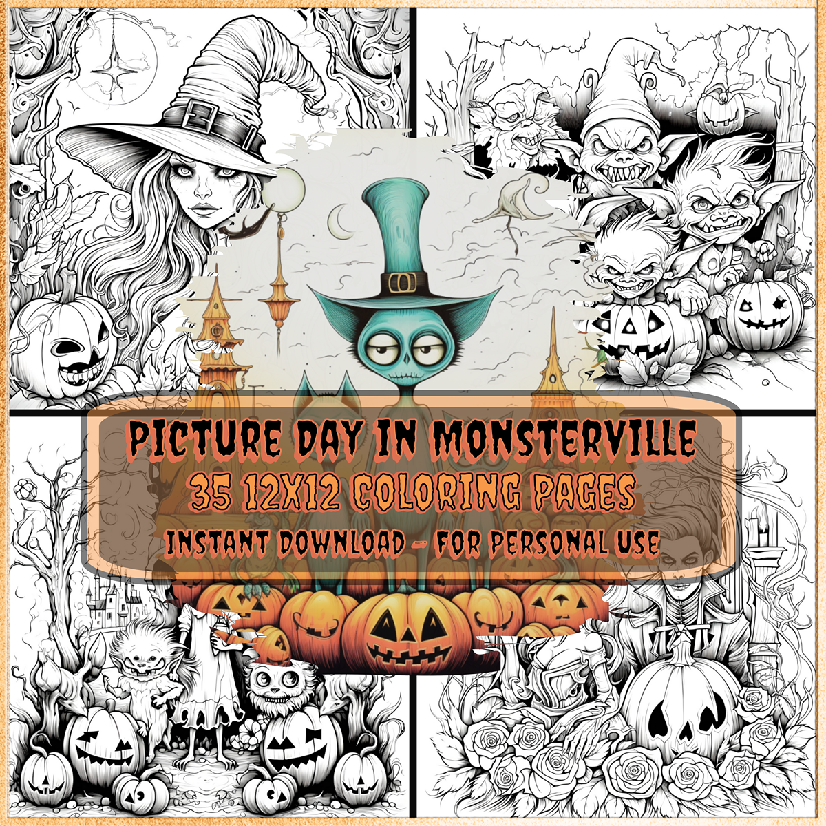 Picture Day in Monsterville Coloring Pages