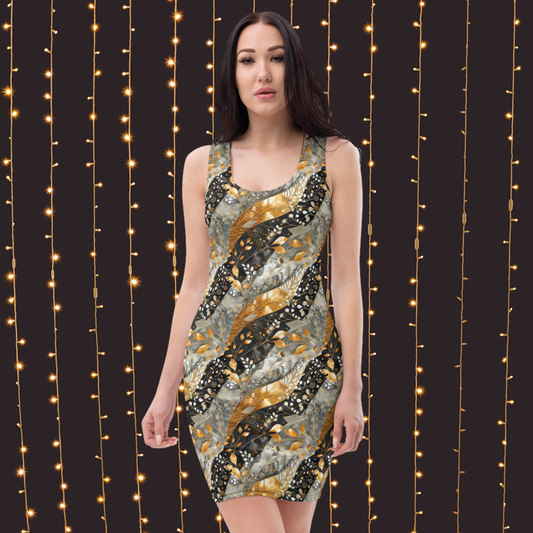 Silver and Gold Ribbons Dress