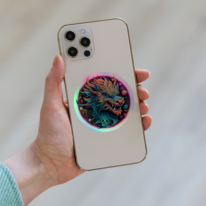 Psychedelic Dragons Holographic Stickers V3