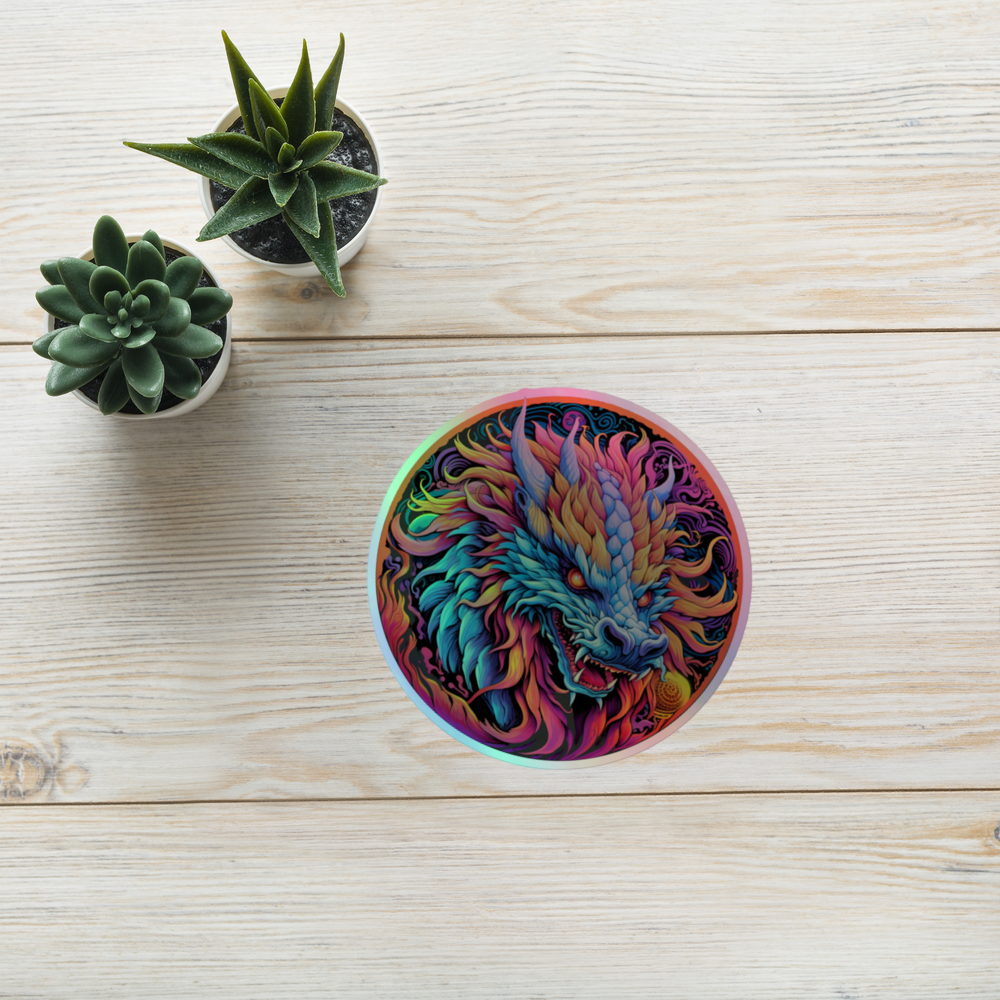Psychedelic Dragons Holographic Stickers V2