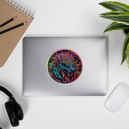 Psychedelic Dragons Holographic Stickers V2