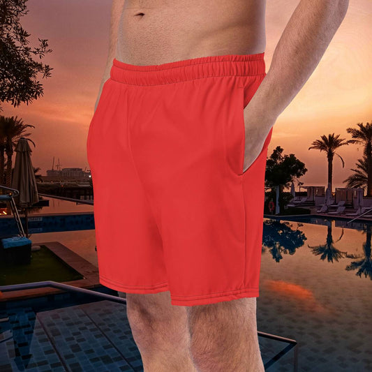 Hot Red Men's Swim Trunks