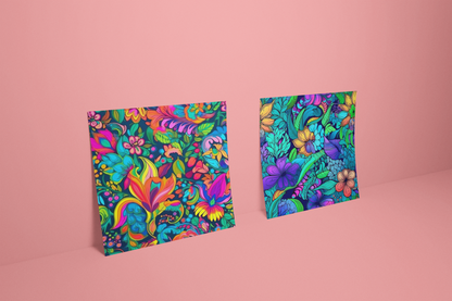 Bright Colors Seamless Floral Papers