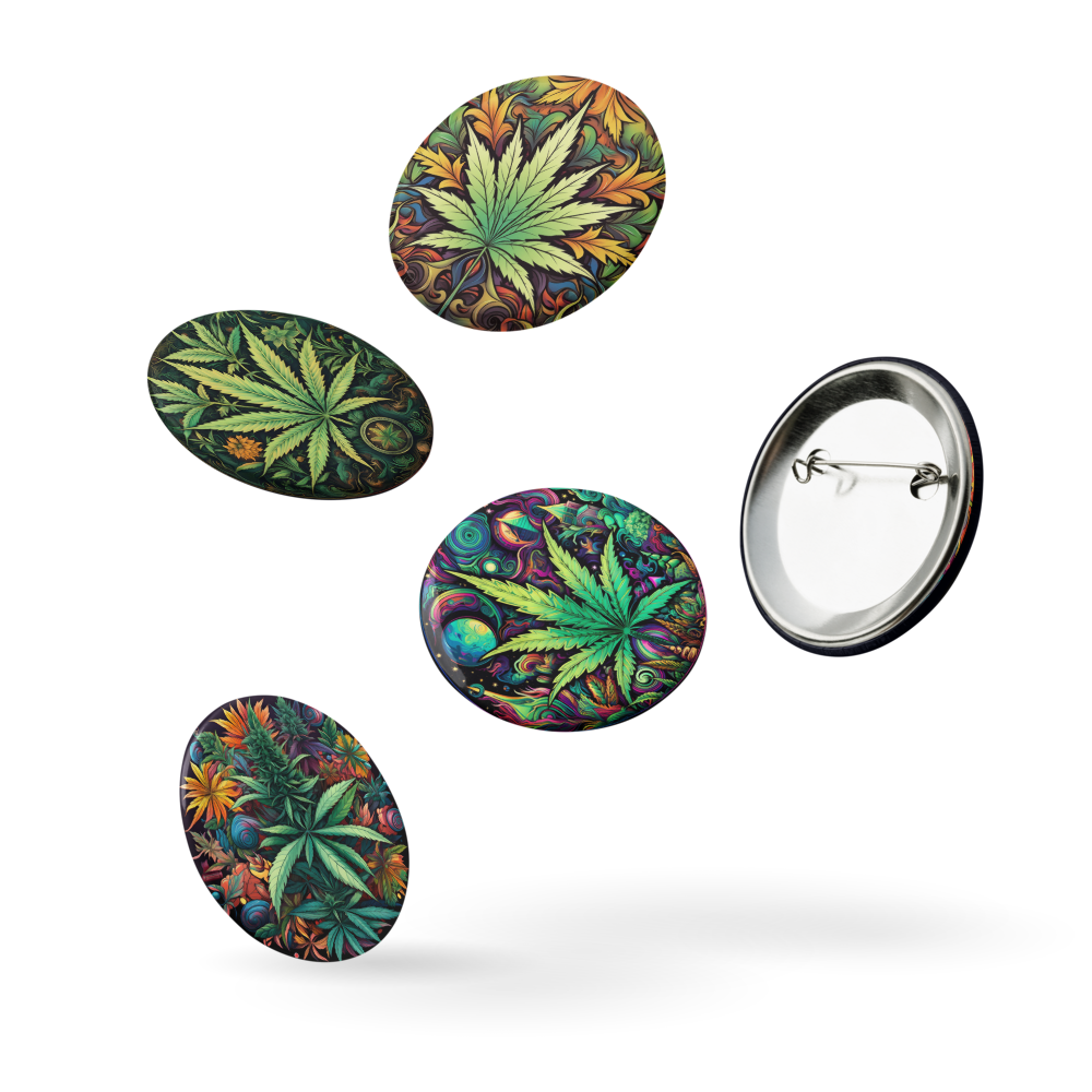 Cosmic Cannabis Set of Pin Buttons