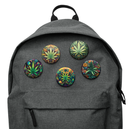 Cosmic Cannabis Set of Pin Buttons