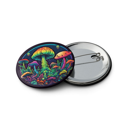 Psychedelic Mushroom Set of Pin Buttons