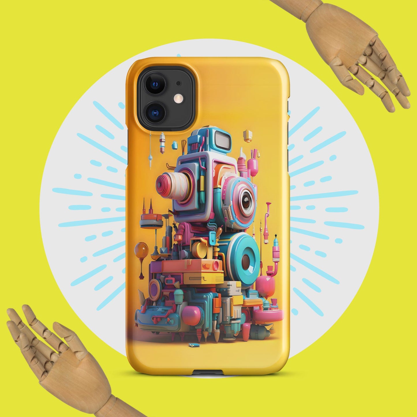 Retro 90's Neon Steampunk Snap case for iPhone®
