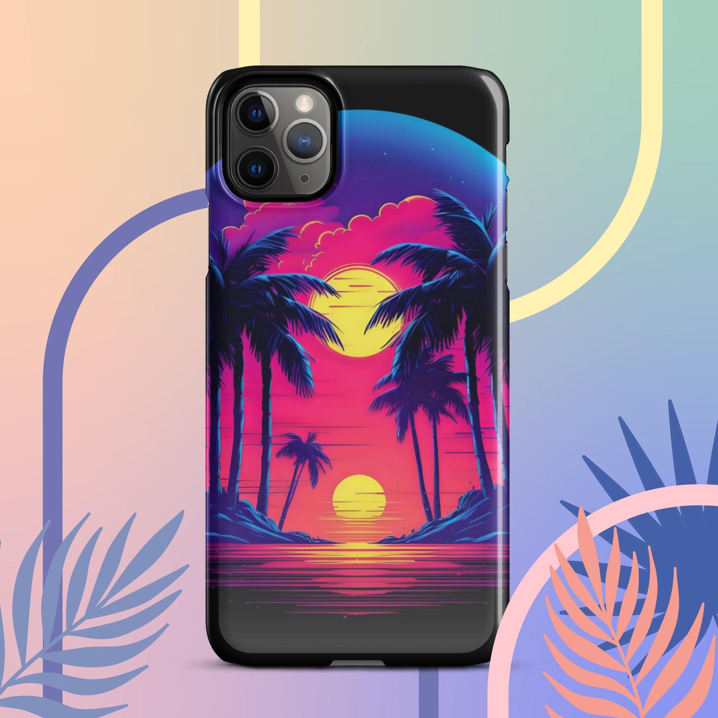 Retro Neon Sunset  Snap case for iPhone®