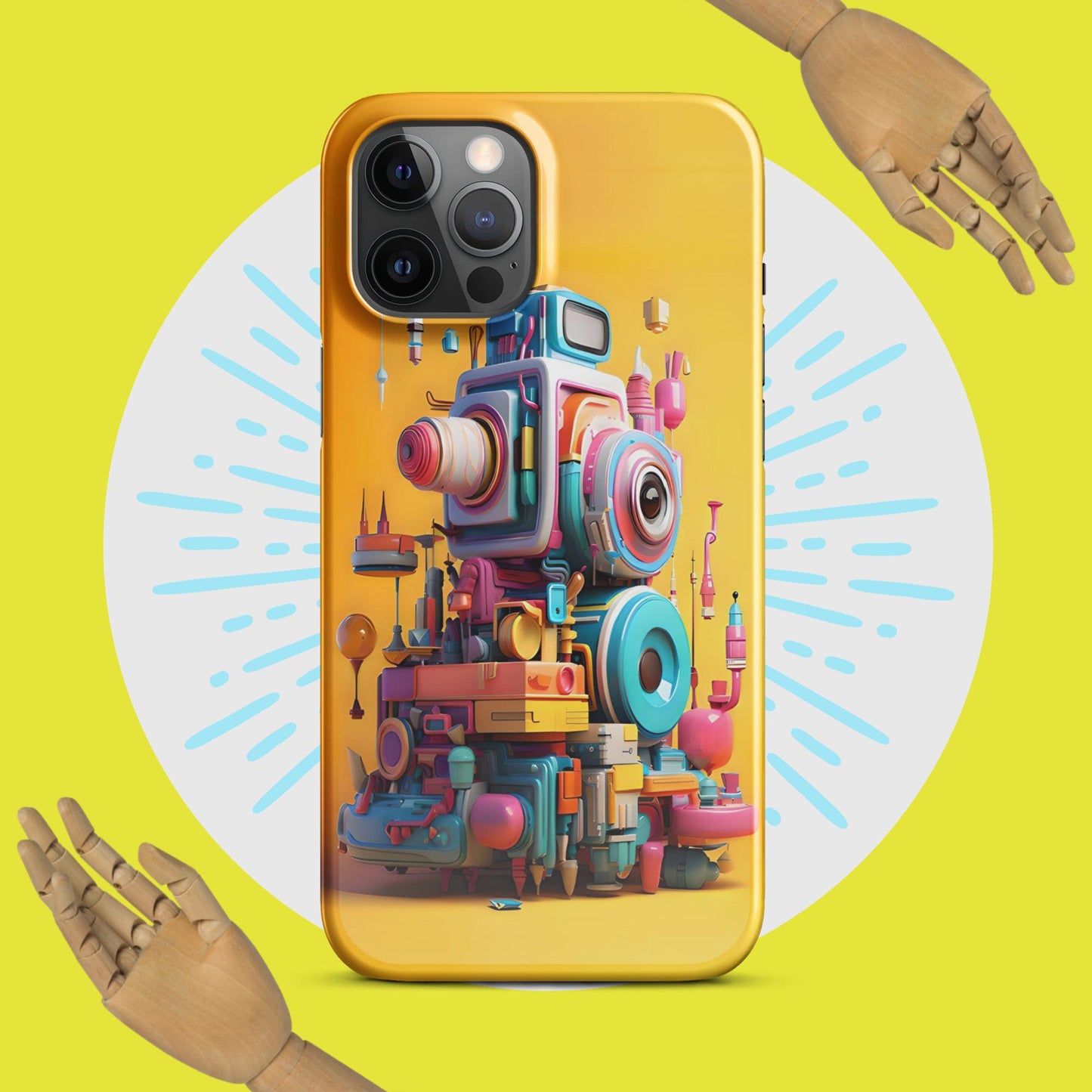 Retro 90's Neon Steampunk Snap case for iPhone®