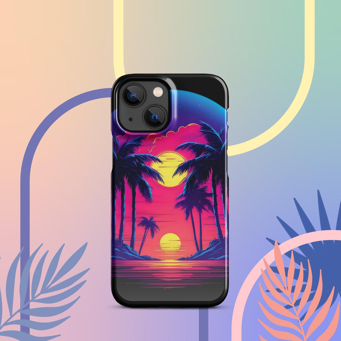 Retro Neon Sunset  Snap case for iPhone®