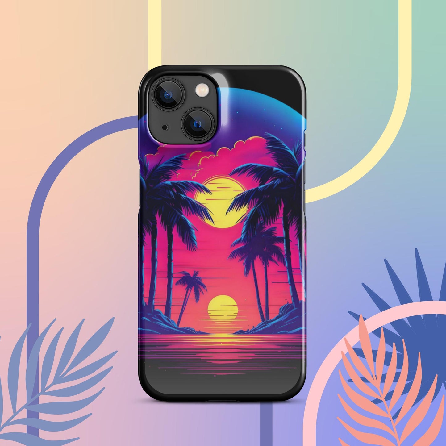 Retro Neon Sunset  Snap case for iPhone®