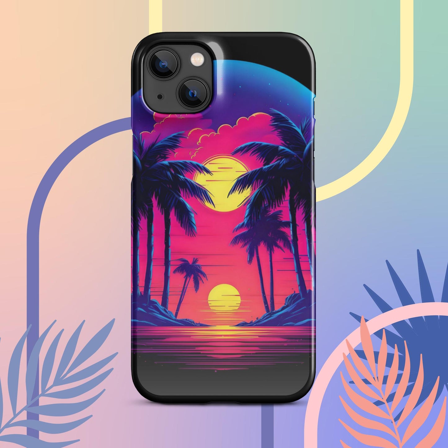 Retro Neon Sunset  Snap case for iPhone®