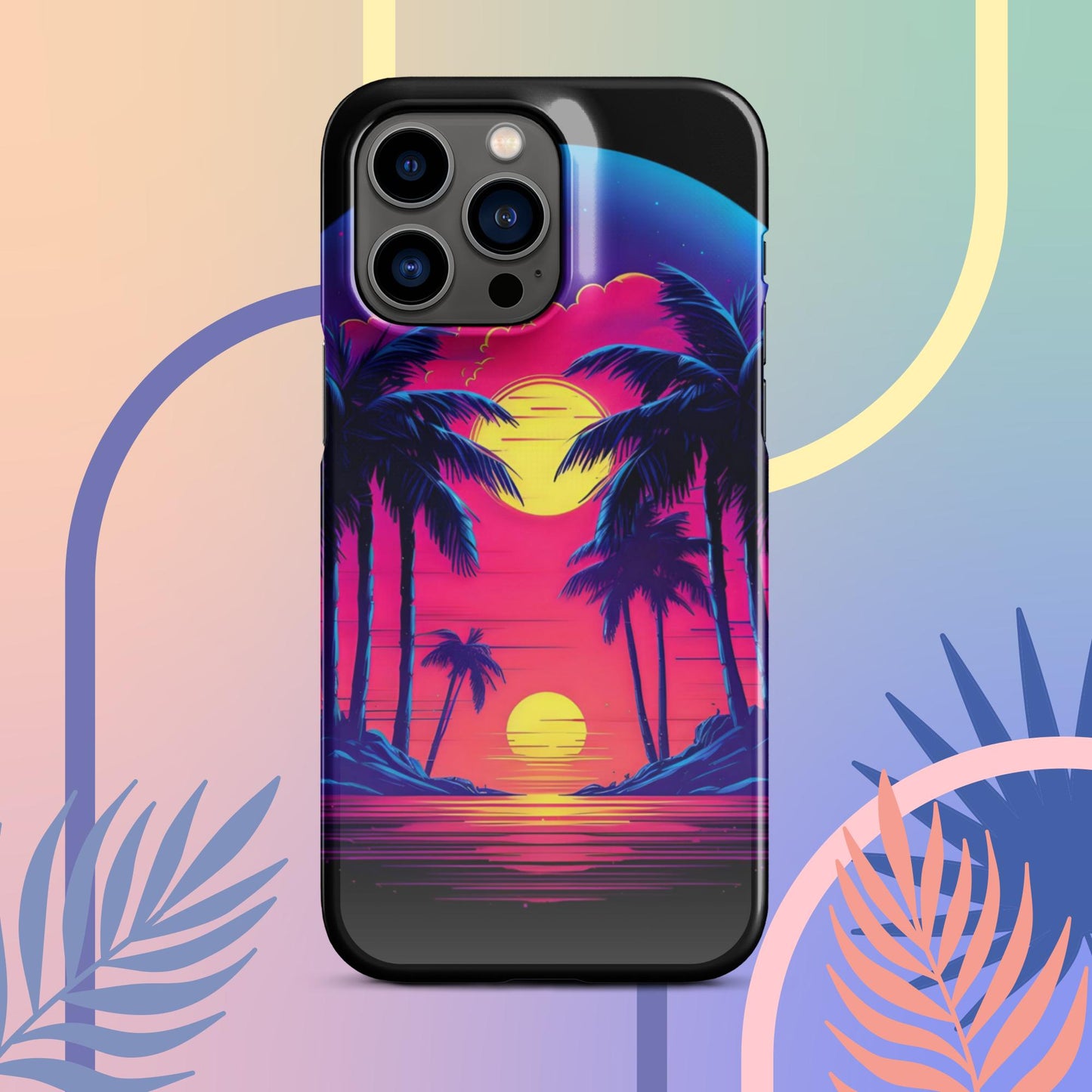 Retro Neon Sunset  Snap case for iPhone®