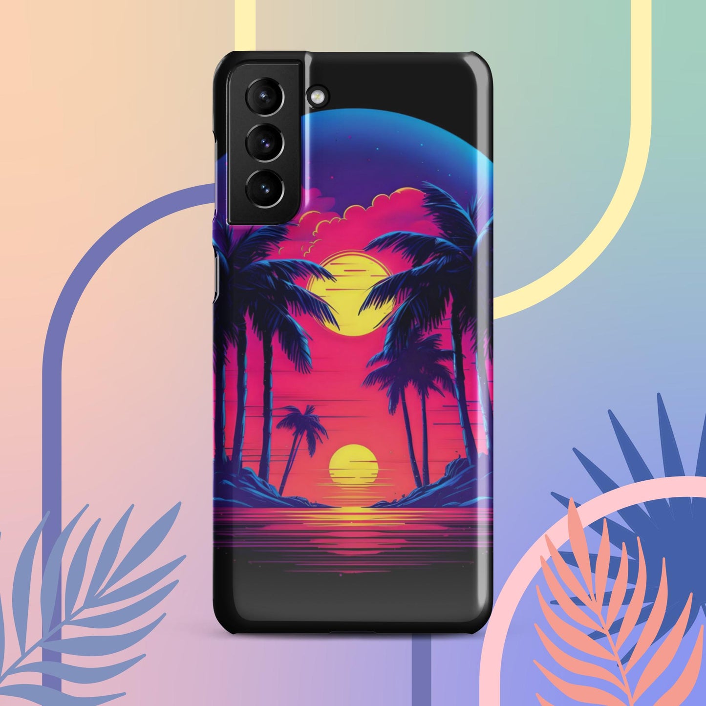 Retro Neon Sunset Snap case for Samsung®