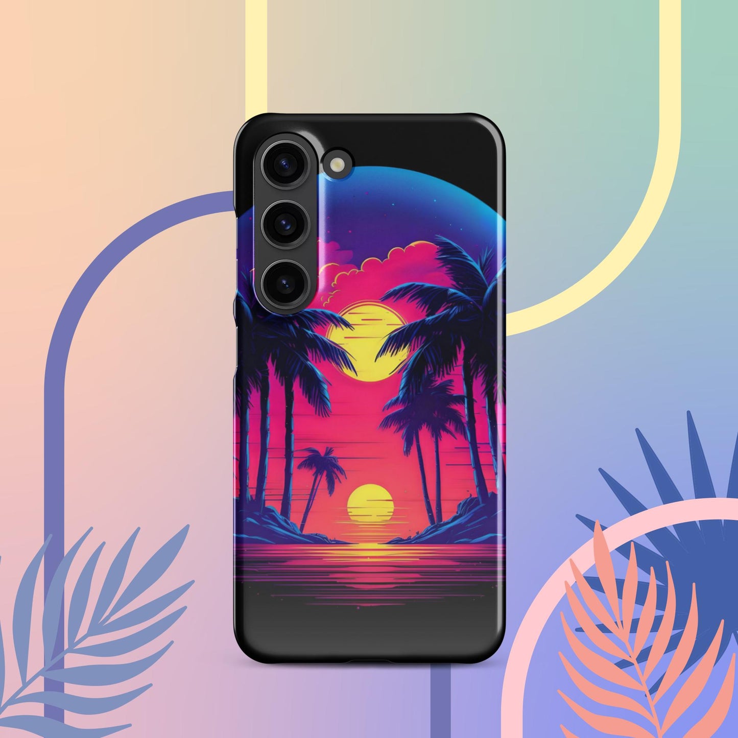 Retro Neon Sunset Snap case for Samsung®